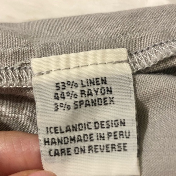 Matthildur Gray Linen Stretch Blend A-line Skirt Size 1 Medium - Picture 6 of 6